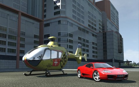 Crash-time-4 helicopter and ferrari