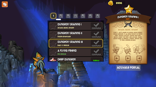 Dungeon Stars Dungeon menu